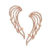 1.61ct 14k Rose Gold Diamond Ear Crawler Earring